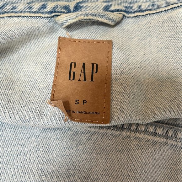 GAP Denim Cropped/Distressed Jacket, Size Small - Picture 4 of 4
